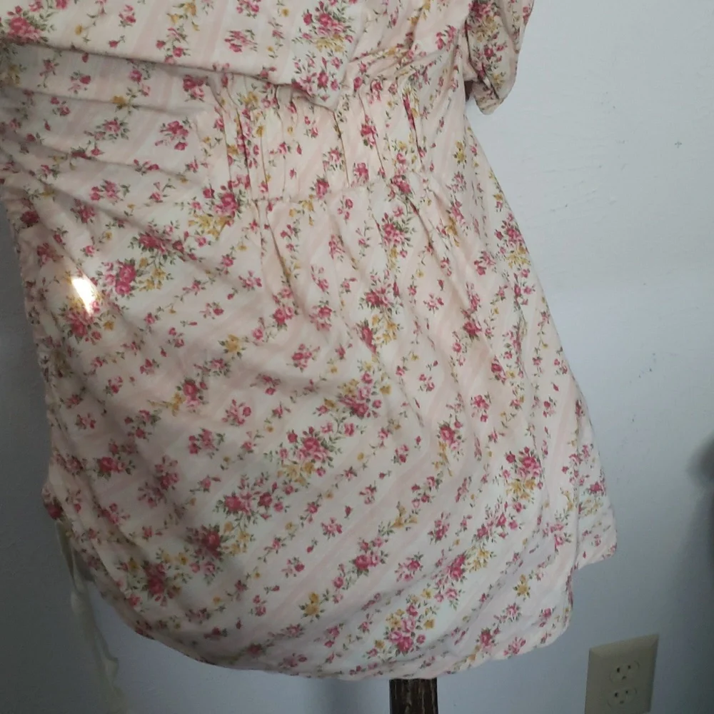 PETERSYN NY FLORAL PRINT ONE SHOULDER TOP SZ S - Picture 6 of 6
